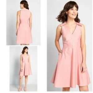Modcloth Blush Pink Midi Dress